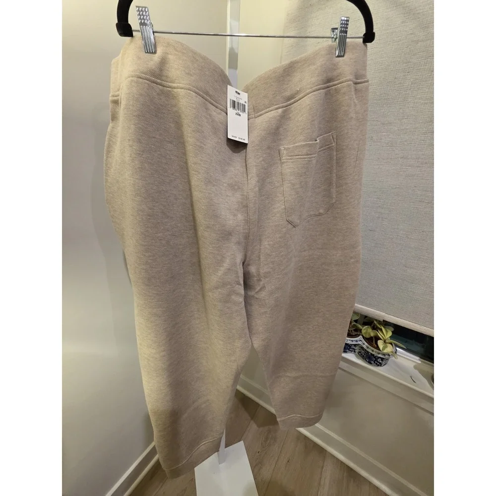 NWT Polo Ralph Lauren Men's Double Knit Tech Joggers 2XB Beige /Brown Pony